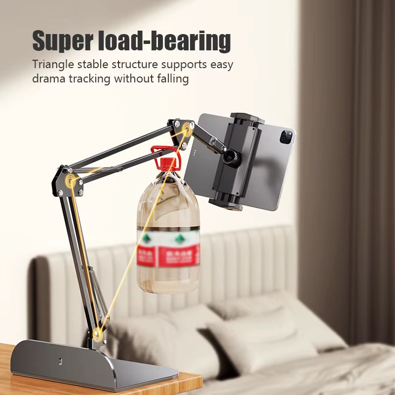 Tablet Holder for Bed Ipad Stand 360° Rotating Desktop Phone Mount with Aluminum Arm for 4.5"~9.7" Xiaomi Lenovo Samsung Tablet