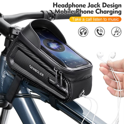 2L Bicycle Bag Cycling Top Front Tube Frame Bag Waterproof 7.2Inches Phone Case Storage Touch Screen MTB Road Bike Bag