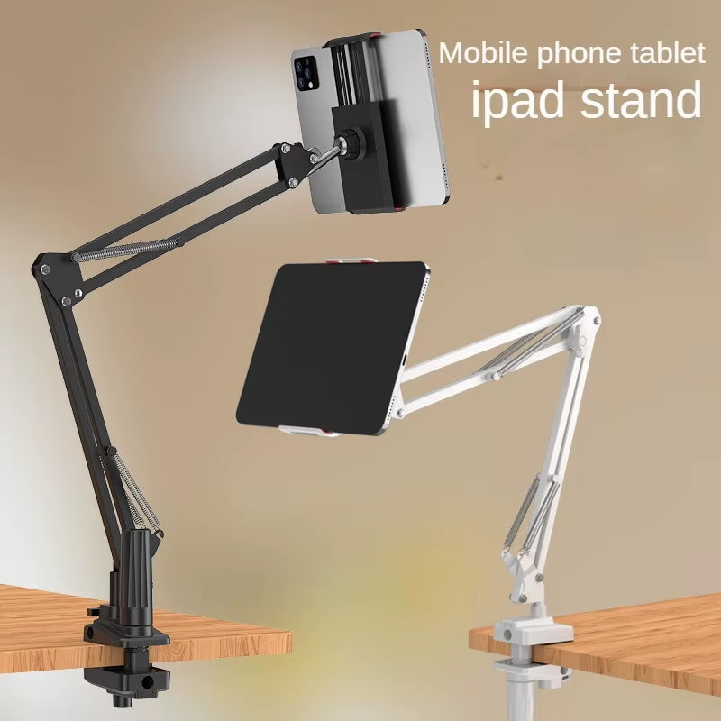 Lazy Cantilever Cell Phone Tablet Holder Desktop Universal Live Streaming Bedside Ipads Stand Bracket Clip