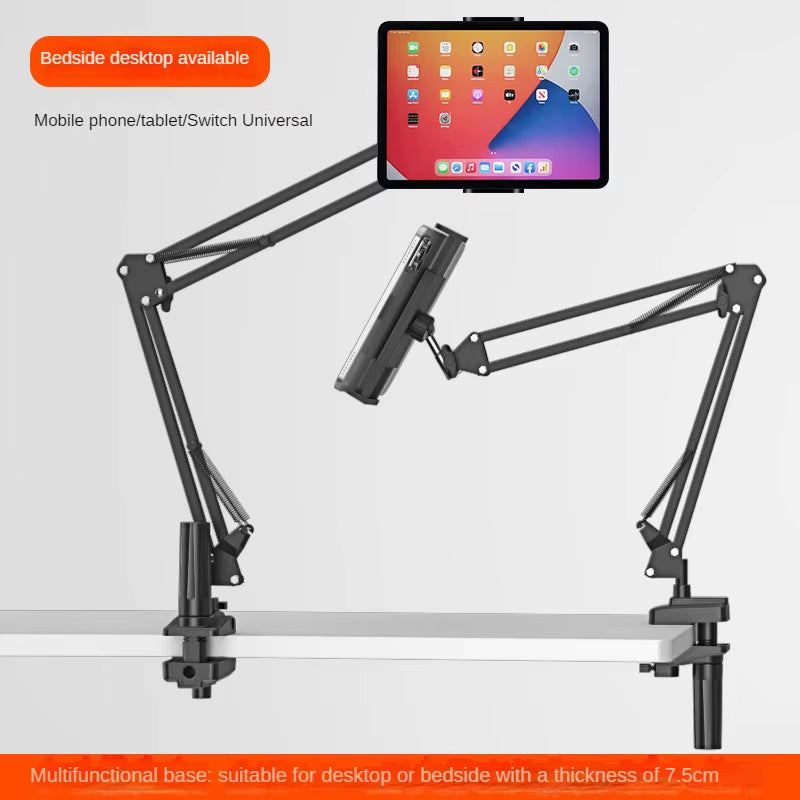 Lazy Cantilever Cell Phone Tablet Holder Desktop Universal Live Streaming Bedside Ipads Stand Bracket Clip