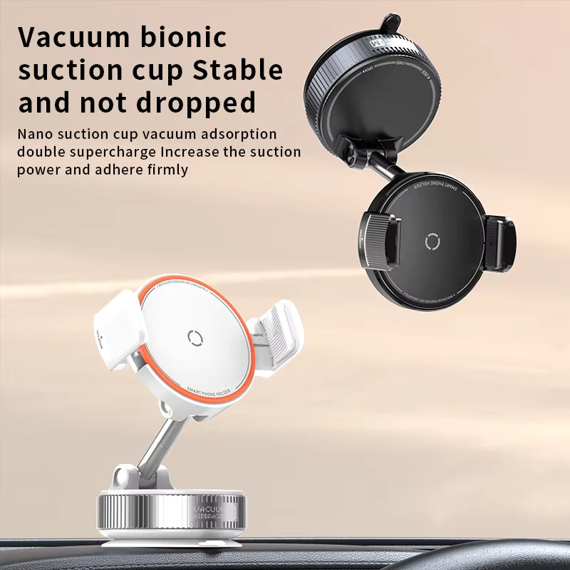 Magnetic Car Mount Telescopic Clip Phone Holder 360° Rotation Vacuum Suction Cup Strong Magnet Foldable for Iphone 17 16 Xiaomi