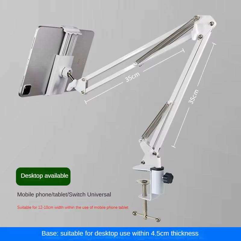 Lazy Cantilever Cell Phone Tablet Holder Desktop Universal Live Streaming Bedside Ipads Stand Bracket Clip