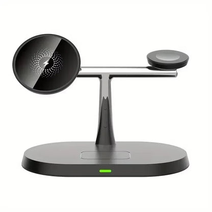 3 in 1 Magnetic Wireless Charger Stand for Iphone 16-12 Pro Apple Watch 9 8 Airprods 3 in 1 Macsafe Fast Charging Station