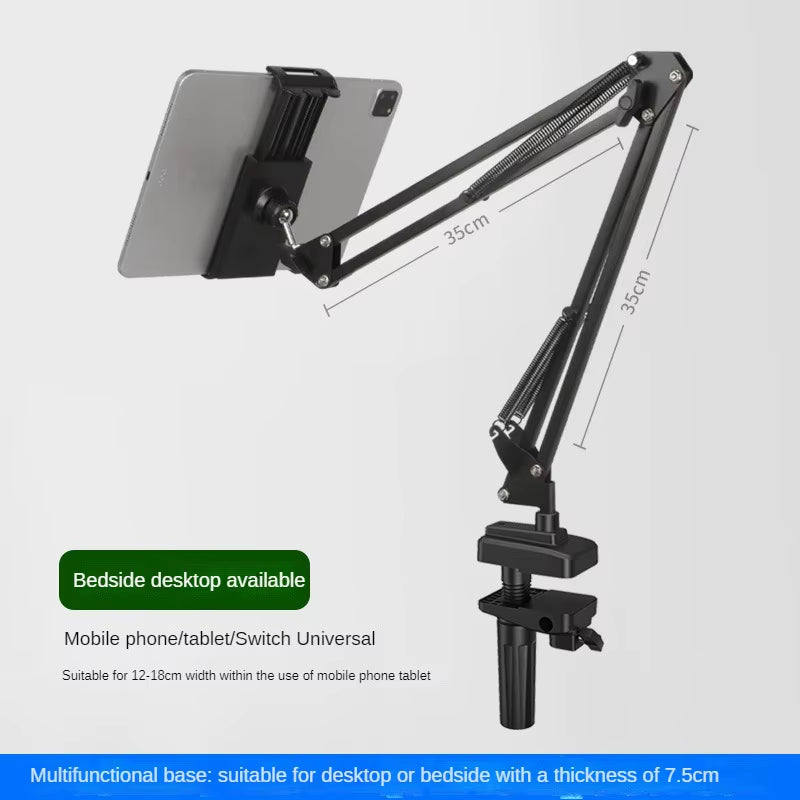 Lazy Cantilever Cell Phone Tablet Holder Desktop Universal Live Streaming Bedside Ipads Stand Bracket Clip