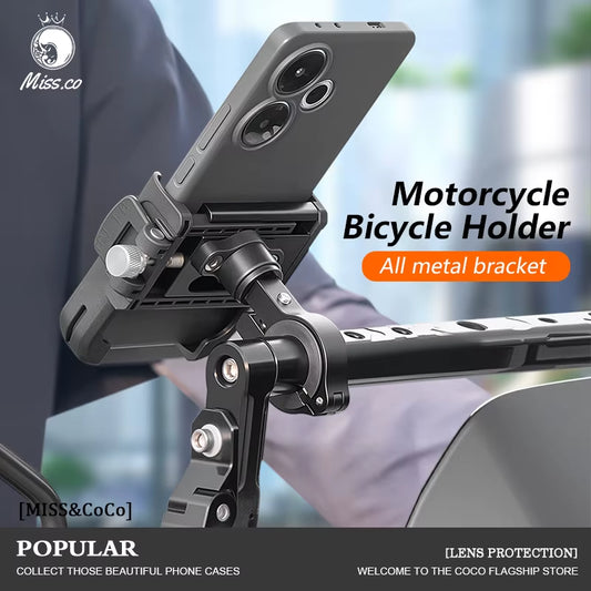 Phone Holder Motorcycle Electric Bicycle Smartphone Adjustable Aluminum Alloy Bracket Five Claws Mechanical Bike Phone Holder