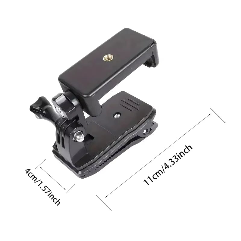 1Pcs Anti-Slide Backpack Strap Clip Mount Adjustable Phone Holder Outdoor Live Video Stand Clamp Mount