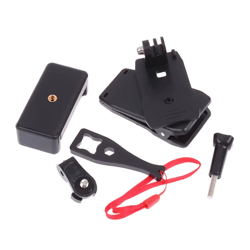 1Pcs Anti-Slide Backpack Strap Clip Mount Adjustable Phone Holder Outdoor Live Video Stand Clamp Mount