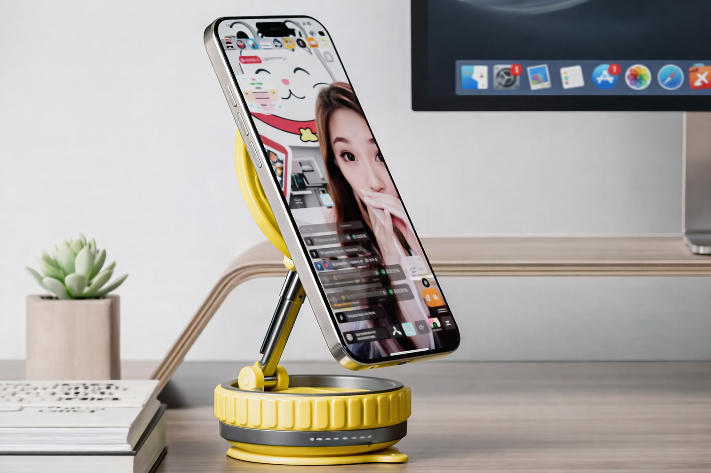 Magnetische Handyhalterung mit Vakuum-Saugnapf – 360°