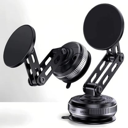 Angle Adjustable Car Phone Mount Metal Magnetic Suction Cup Nano Gel Pad 3-Axis Foldable Holder for Iphone Samsung