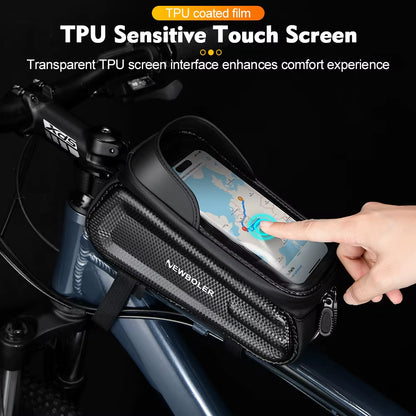 2L Bicycle Bag Cycling Top Front Tube Frame Bag Waterproof 7.2Inches Phone Case Storage Touch Screen MTB Road Bike Bag