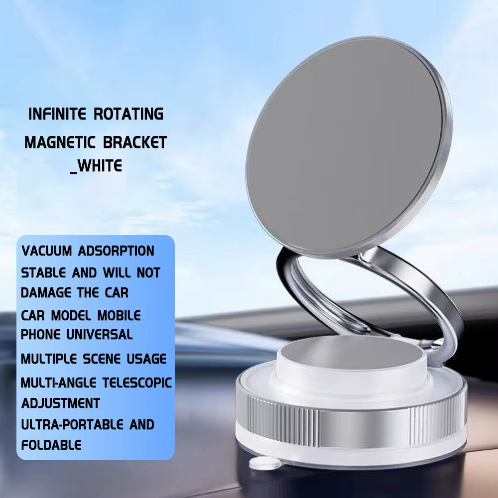 Folding Strong Magnet Magnetic Phone Holder 360° Rotation Desk Car Vacuum Suction Windshield Dashboard Mobile Holder Adsorption
