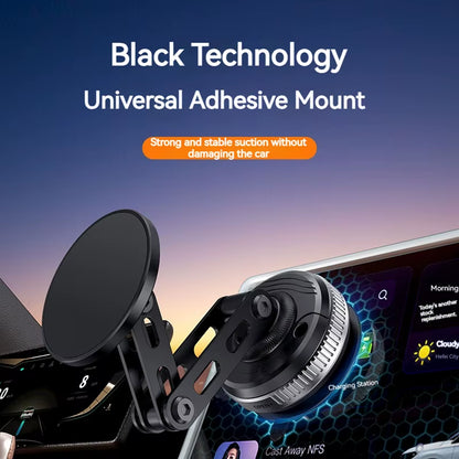 Angle Adjustable Car Phone Mount Metal Magnetic Suction Cup Nano Gel Pad 3-Axis Foldable Holder for Iphone Samsung