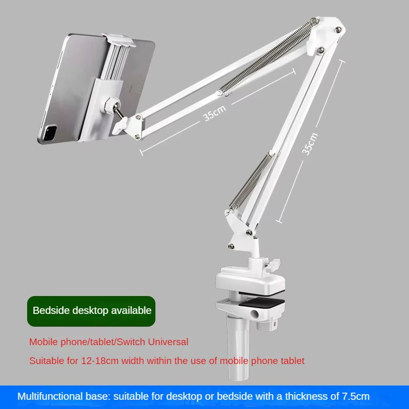 Lazy Cantilever Cell Phone Tablet Holder Desktop Universal Live Streaming Bedside Ipads Stand Bracket Clip