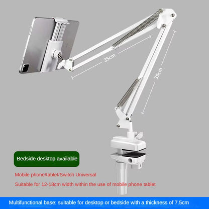 Lazy Cantilever Cell Phone Tablet Holder Desktop Universal Live Streaming Bedside Ipads Stand Bracket Clip