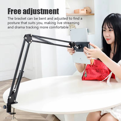 Tablet Holder for Bed Ipad Stand 360° Rotating Desktop Phone Mount with Aluminum Arm for 4.5"~9.7" Xiaomi Lenovo Samsung Tablet