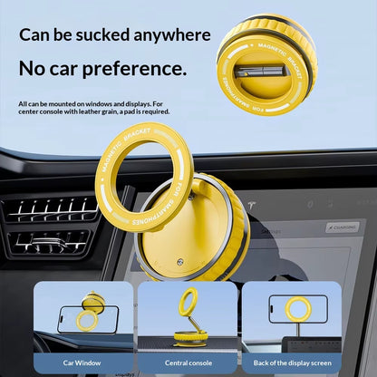 2026 New 360° Rotating Vacuum Car Magnetic Phone Stand, Folding Car Navigation Desktop Stand, Multi-Functional Phone Stand