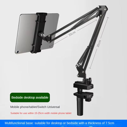 Lazy Cantilever Cell Phone Tablet Holder Desktop Universal Live Streaming Bedside Ipads Stand Bracket Clip