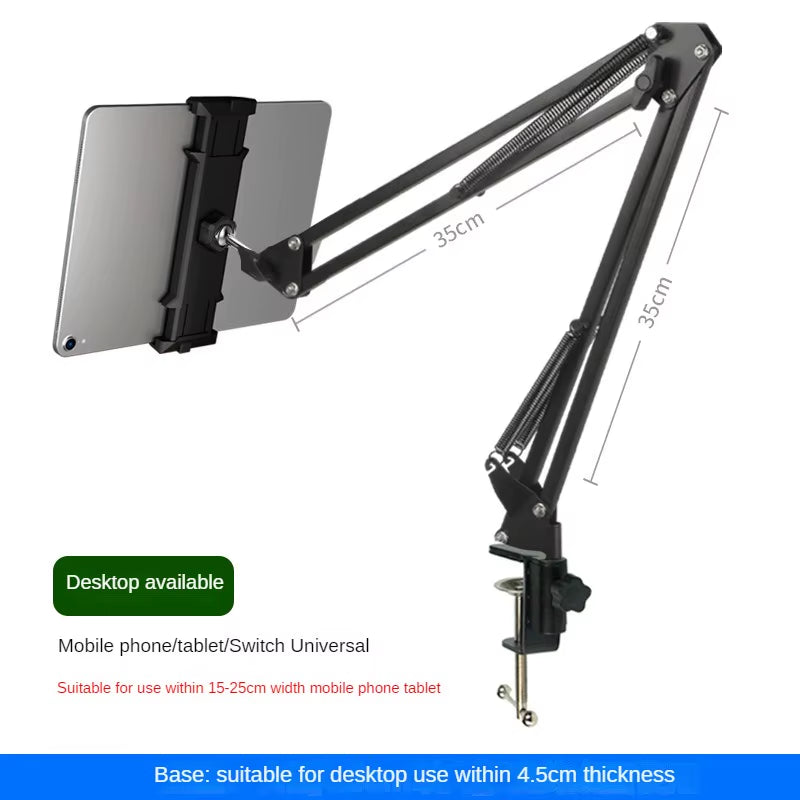 Lazy Cantilever Cell Phone Tablet Holder Desktop Universal Live Streaming Bedside Ipads Stand Bracket Clip