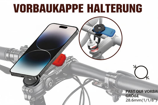 Motorcycle Phone Holder, Bicycle Mount,  Handlebar Clip Vibration Dampener Shockproof, for Iphone Android 4-7.2 Inch