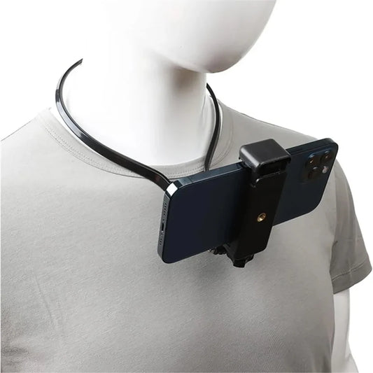 Portable Neck Hanging Phone Holder Stand for Iphone Samsung Xiaomi for Gropro 10/9/8/7 Action Camera Outdoor First View Bracket