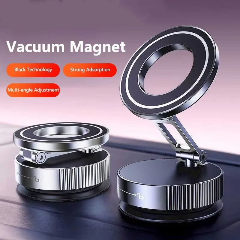 Super Strong Magnetic Phone Holder Foldable Design 360° Adjustable Vacuum Car Mount for Car Desk Bathroom Phone Holder