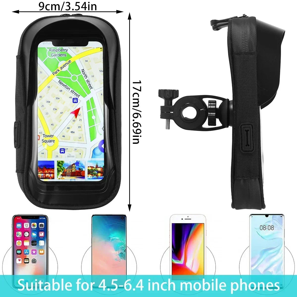 Bicycle Motorcycle GPS Navigation Holder Waterproof Multi-Function Mobile Phone Bracket Card Pack Bike Motorcycle Accessories