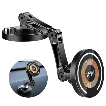 Magnetic Car Phone Holder Wireless Charger Rotation Holder Magsafe Car Phone Stand Fast Charging for Iphone 17 16 15 14 Samsung