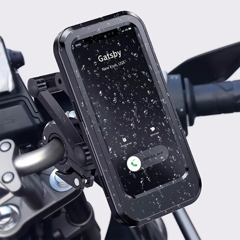 Waterproof Motorcycle Bike Mobile Phone Holder Universal Bicycle GPS 360°Swivel Phone Mount