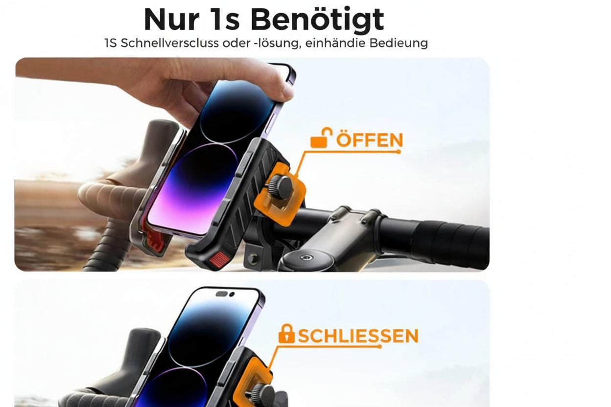 Joyroom 2024 Bike Phone Holder  One-Handed Operation Bicycle Motorcycle Phone Holder for 4.7-7" Mobile Phone Shockproof