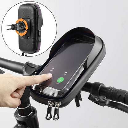Bike Phone Support Waterproof Case Bag for Bicycle Handlebar  Adjustable Motorcycle Scooter Mobile Phone Mount Cover