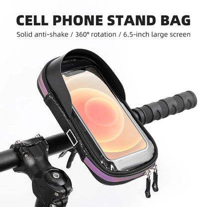 Bike Phone Support Waterproof Case Bag for Bicycle Handlebar  Adjustable Motorcycle Scooter Mobile Phone Mount Cover