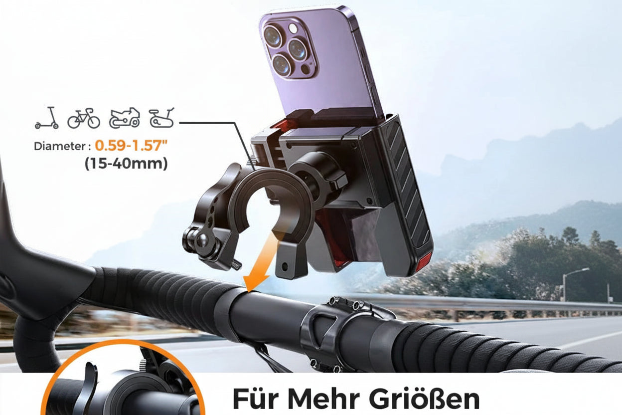 Joyroom 2024 Bike Phone Holder  One-Handed Operation Bicycle Motorcycle Phone Holder for 4.7-7" Mobile Phone Shockproof