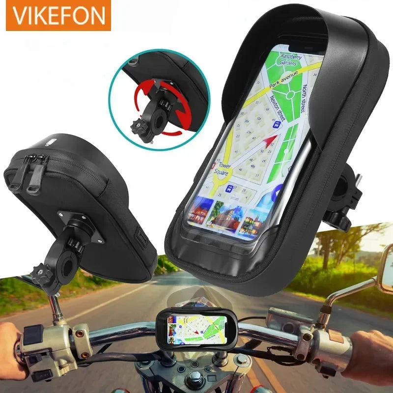 Bicycle Motorcycle GPS Navigation Holder Waterproof Multi-Function Mobile Phone Bracket Card Pack Bike Motorcycle Accessories