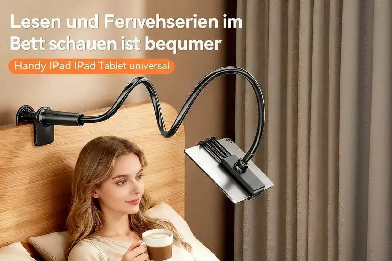 Multi-Functional Desktop Cantilever Tablet Holder with Anti-Slip Pad for Stability