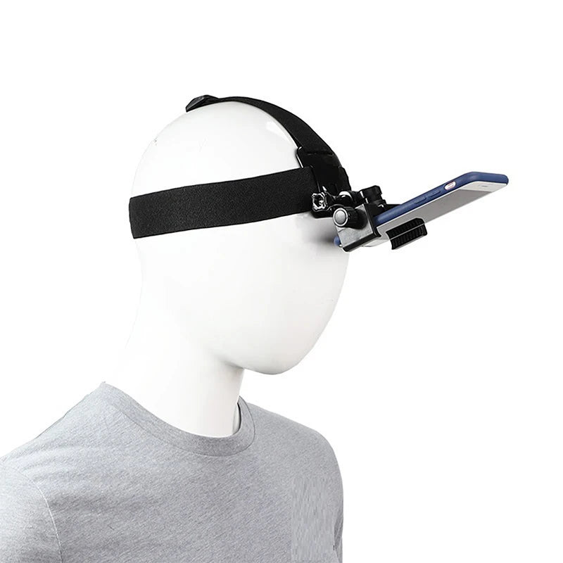 Head-Mounted Headband Bracket Adjustable Live Broadcast Mobile Phone Holder First-Person Perspective Fixed Bracket Gift