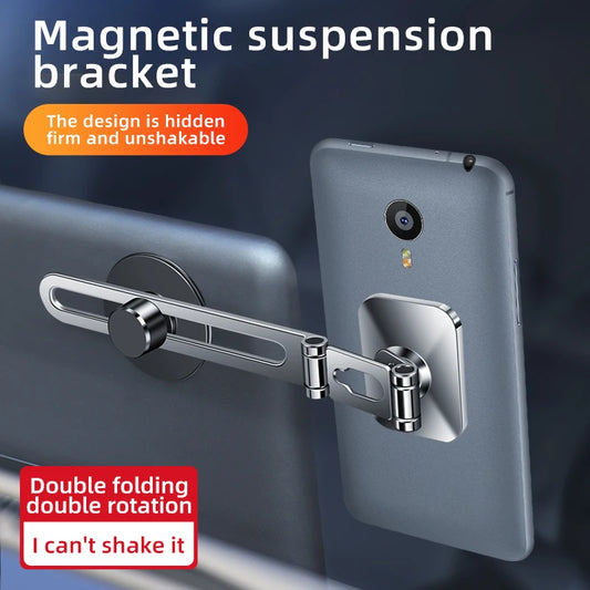 Invisible Car Phone Holder Adjustable Magnetic Foldable Side Expansion Bracket 360 Degree Rotating for Tesla Model 3/Y/X/S