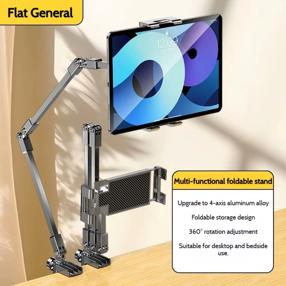 Adjustable Tablet Stand Foldable 360-Degree Rotation Bedside Phone Holder for 5-12Inch Phone Ipad Pro Mini for Xiaomi