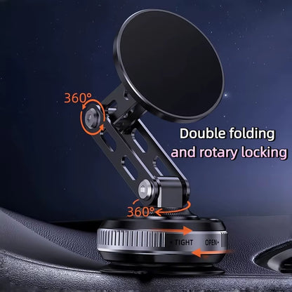 Angle Adjustable Car Phone Mount Metal Magnetic Suction Cup Nano Gel Pad 3-Axis Foldable Holder for Iphone Samsung