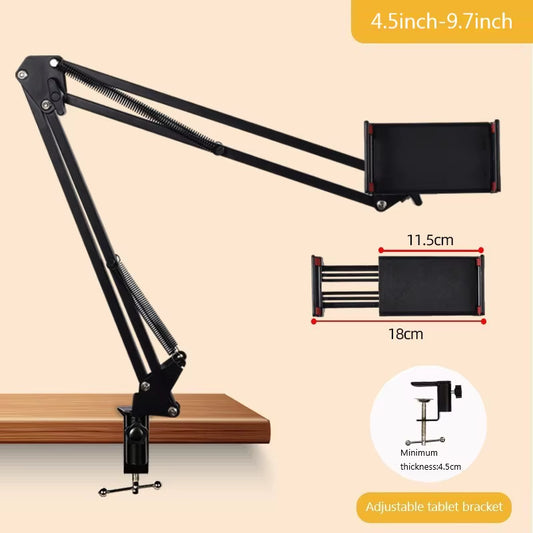 Tablet Holder for Bed Ipad Stand 360° Rotating Desktop Phone Mount with Aluminum Arm for 4.5"~9.7" Xiaomi Lenovo Samsung Tablet