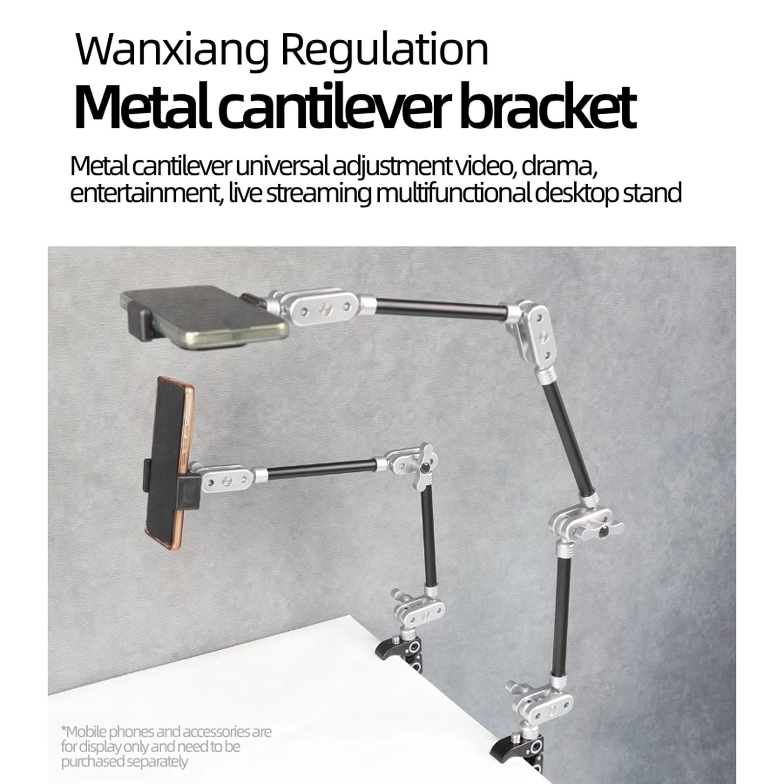 Magic Arm Mount Adjustable Office Flexible 1/4" Thread Screw Phone Mount Holder for Video Action Camera