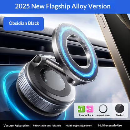 2026 New 360° Rotating Vacuum Car Magnetic Phone Stand, Folding Car Navigation Desktop Stand, Multi-Functional Phone Stand
