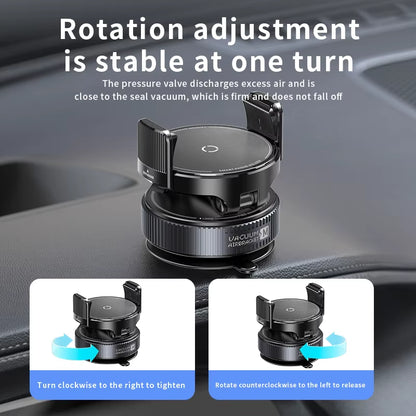 Magnetic Car Mount Telescopic Clip Phone Holder 360° Rotation Vacuum Suction Cup Strong Magnet Foldable for Iphone 17 16 Xiaomi