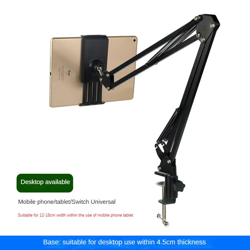 Lazy Cantilever Cell Phone Tablet Holder Desktop Universal Live Streaming Bedside Ipads Stand Bracket Clip