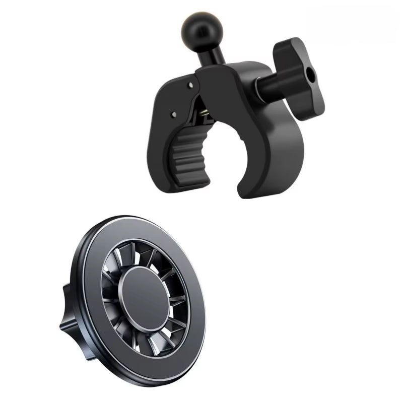 Magnetic Phone Holder Heavy-Duty Clamp Mount with 360° Rotation Slip Suction Pad Compatible with Treadmill Golf Cart Stroller